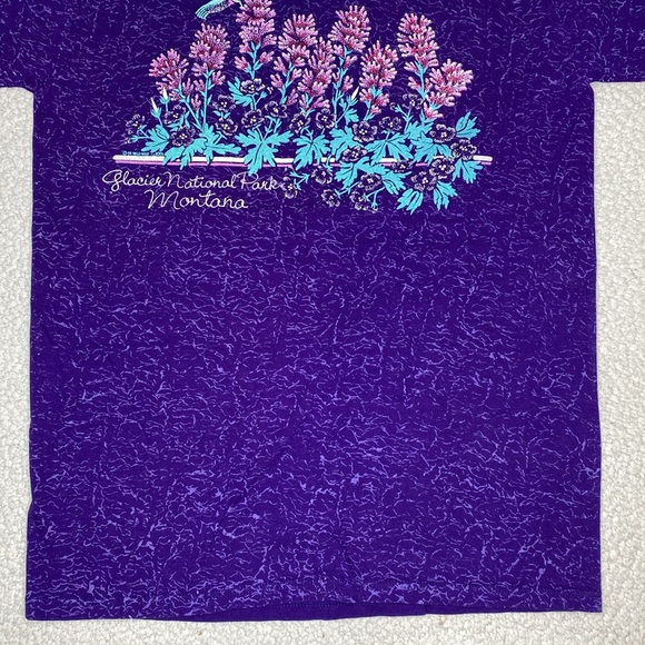 1992 Glacier National Park Floral T-Shirt: Size Medium - Picture 6 of 11
